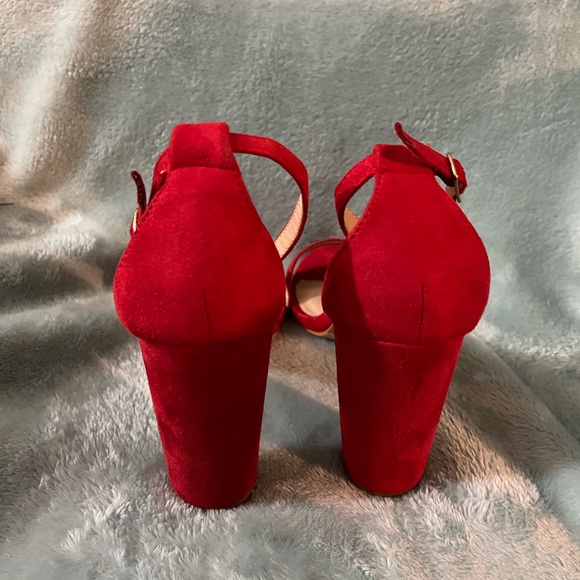 Glaze Ladies Red Block Heels, Size 10, excellent condition, stunning - Picture 3 of 5